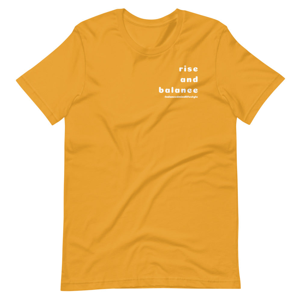 rise and balance signature tee