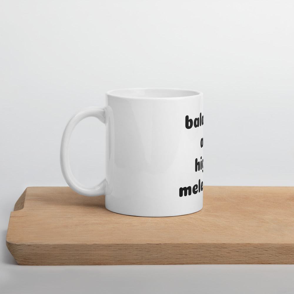 balanced and highly melenated mug