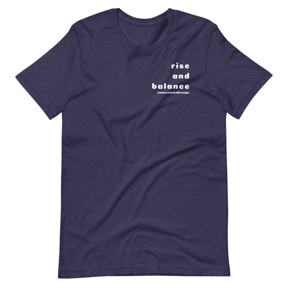 rise and balance signature tee