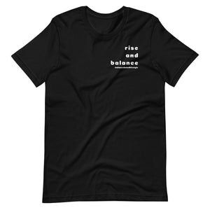 rise and balance signature tee