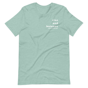 rise and balance signature tee